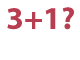 Soma 3+1 é igual